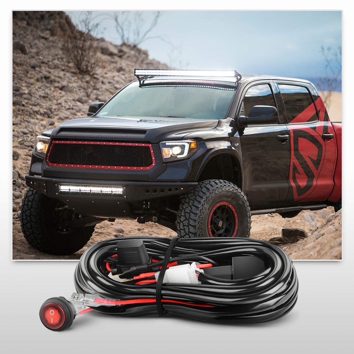 Nilight ZH303 mounted on truck bumper demonstrating rugged fit benefit