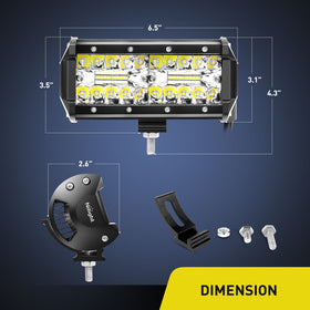 Nilight ZH303 side profile and sliding bracket for secure mounting benefit