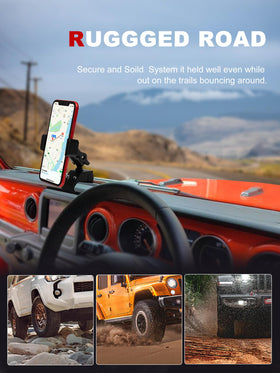 nilkatss installed in Jeep Wrangler dashboard offering stable view