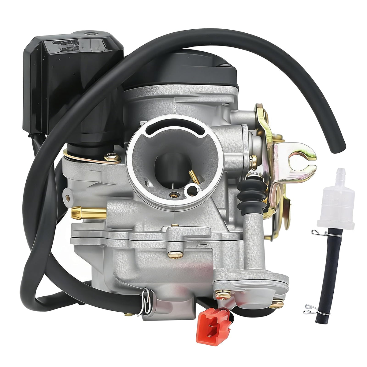 NIMTEK carburetor front view showing mounting face and throttle bore for easy fit verification