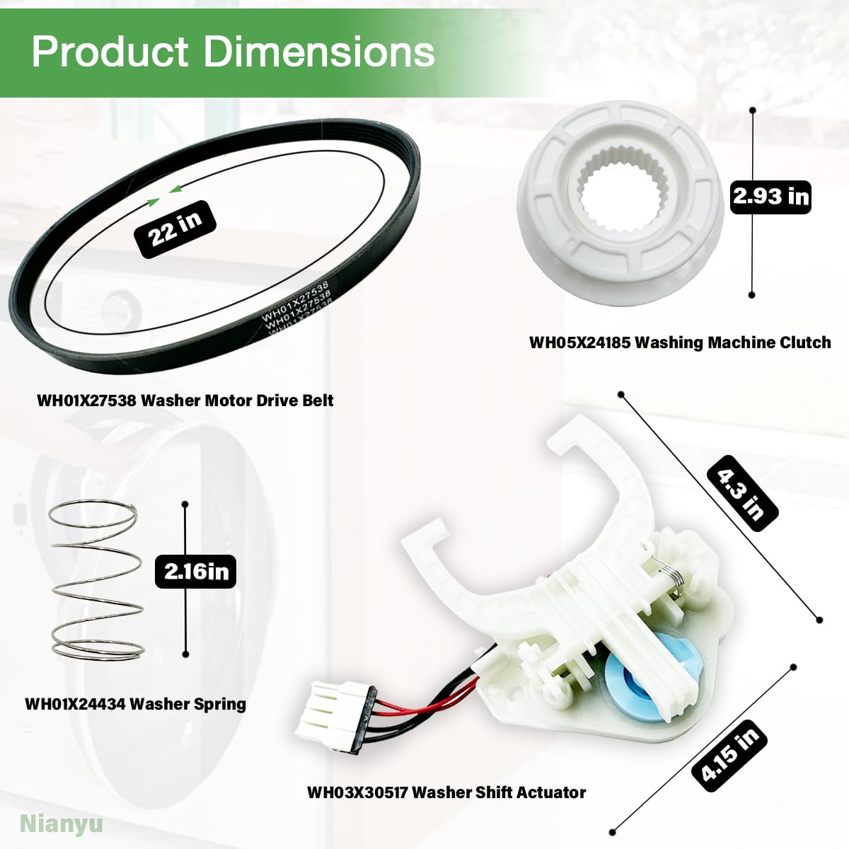 Ninayu drive belt laid flat showing correct profile and improved reliability