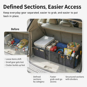 NINEDUCK installed in truck trunk illustrating anchored stability while driving