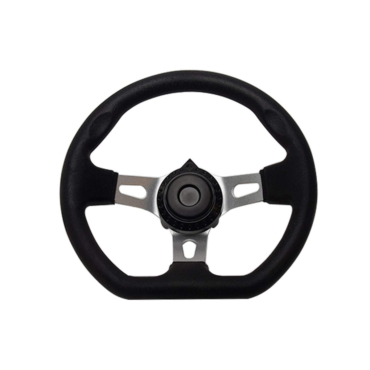 NINEFOX front-facing steering wheel showing fit and classic finish benefits