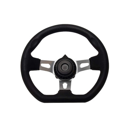 NINEFOX front-facing steering wheel showing fit and classic finish benefits