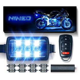 NINEO front packaging showing complete 8-piece kit and accessories for quick setup