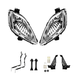 Nioboee fog lights front view showing pair and clear lenses, improves visibility