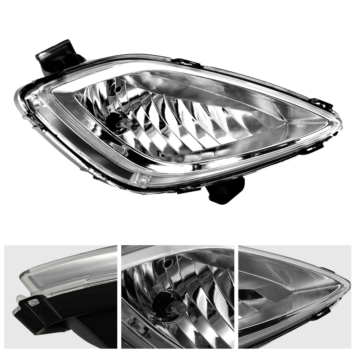 Nioboee fog lights with halogen bulbs installed, ready for plug-and-play fitting