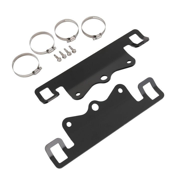 Nirakoka front view of bracket kit showing complete mounting set and benefit: ready-to-install