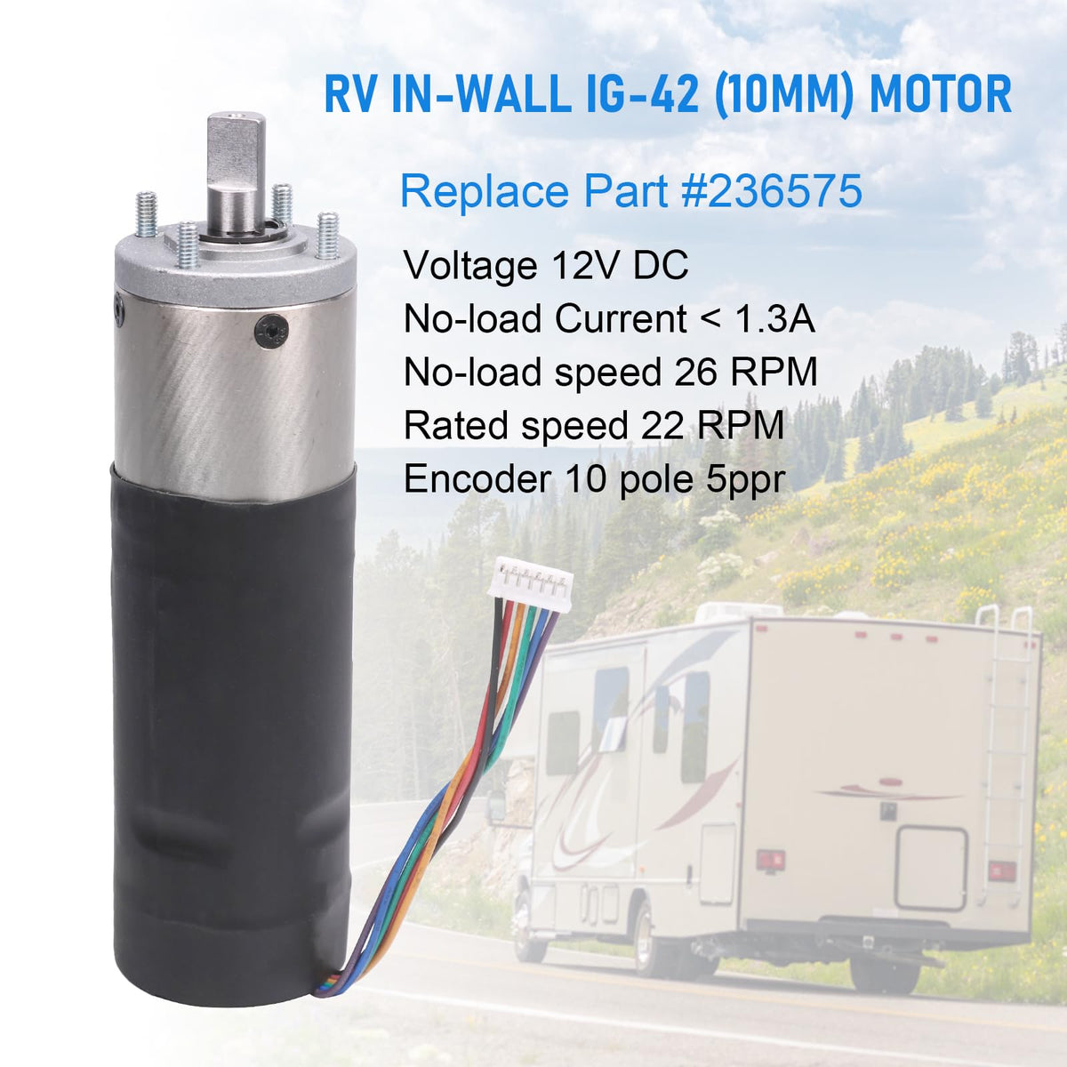 Nirakoka motor side profile highlighting compact design and durability benefit