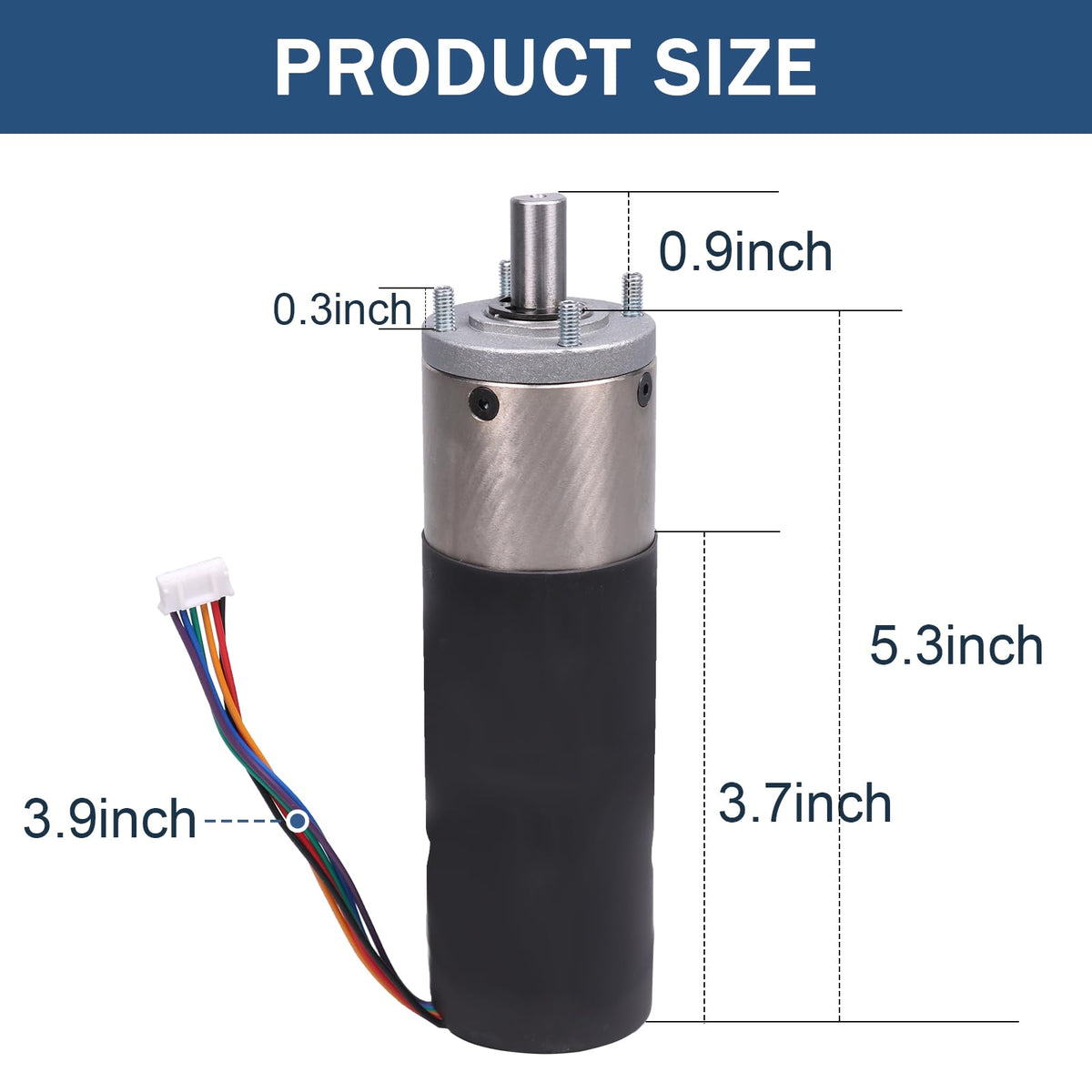 Nirakoka motor size scale next to ruler demonstrating compact fit benefit