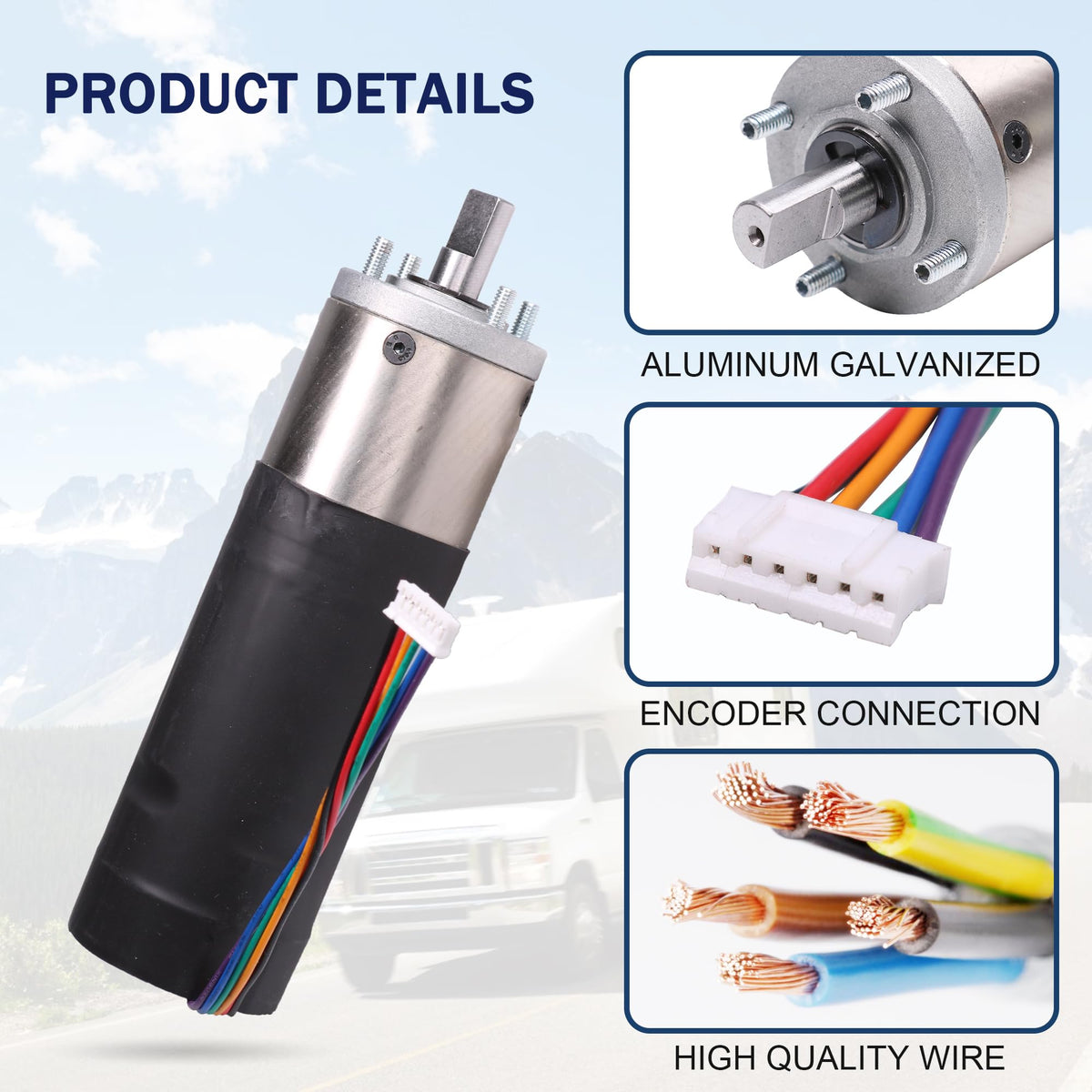 Nirakoka motor wiring connector detail ensuring straightforward plug-and-play benefit