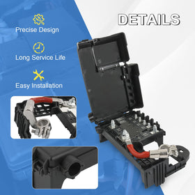 Nirakoka installed on a car battery demonstrating correct in-vehicle fit