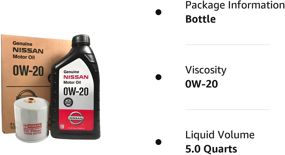 NISSAN oil filter 15208-65F0E close-up showing gasket detail and reliable fit