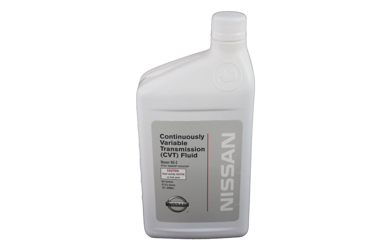 NISSAN genuine 999MP-CV0NS2 quart bottle front view showing clear label and OEM quality benefit
