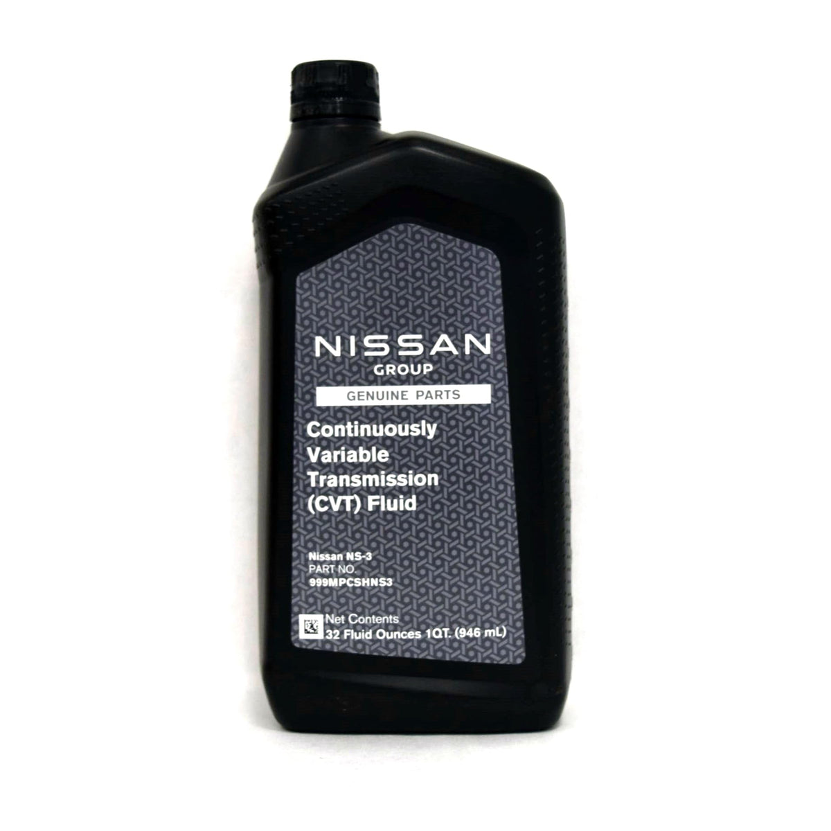Close-up of Nissan CVT-3 label highlighting part number for correct fit