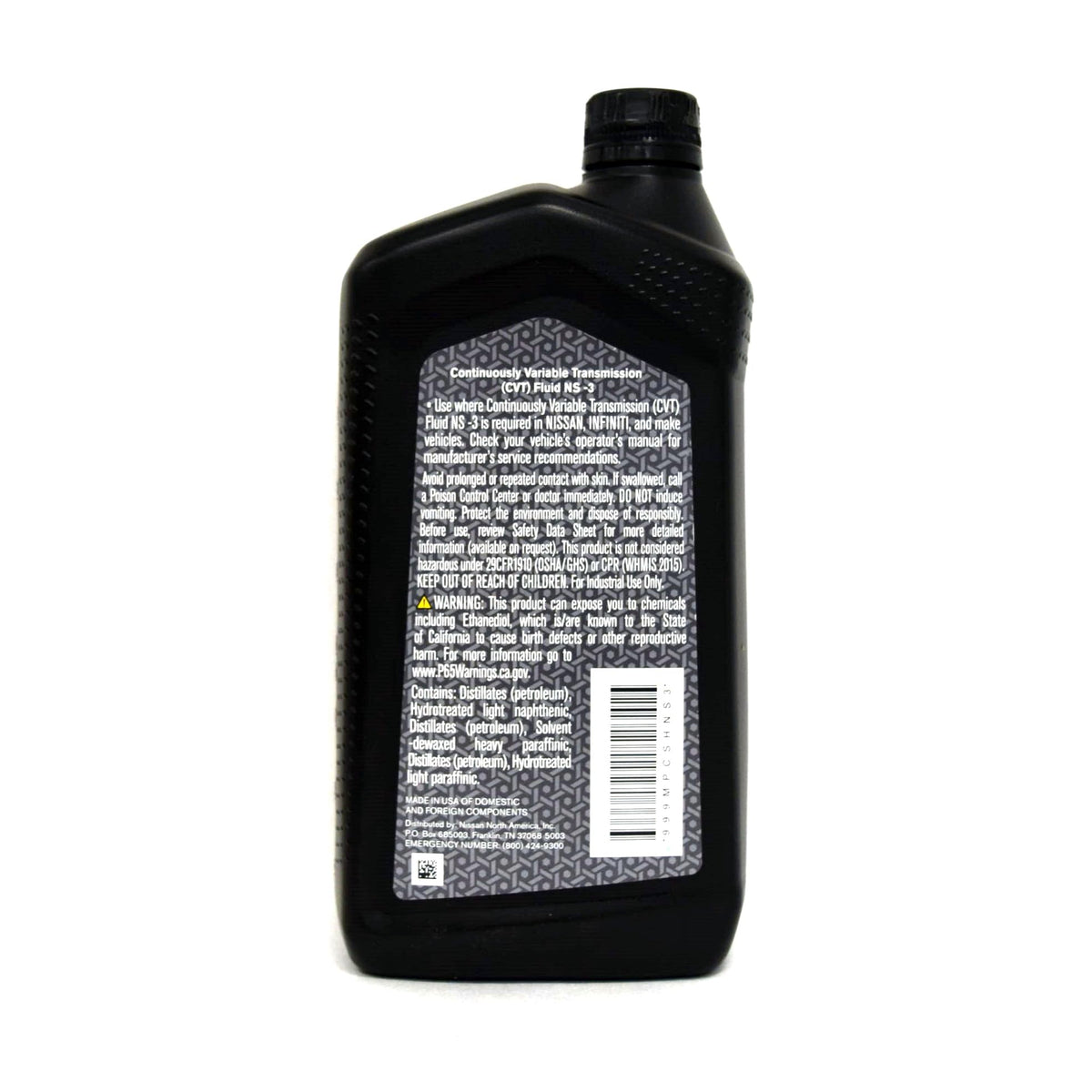 Nissan CVT-3 being poured into transmission for precise fluid maintenance
