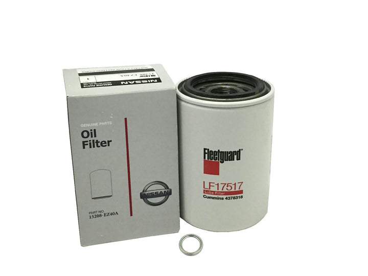 NISSAN genuine oil filter front packaging showing part number and OEM benefit