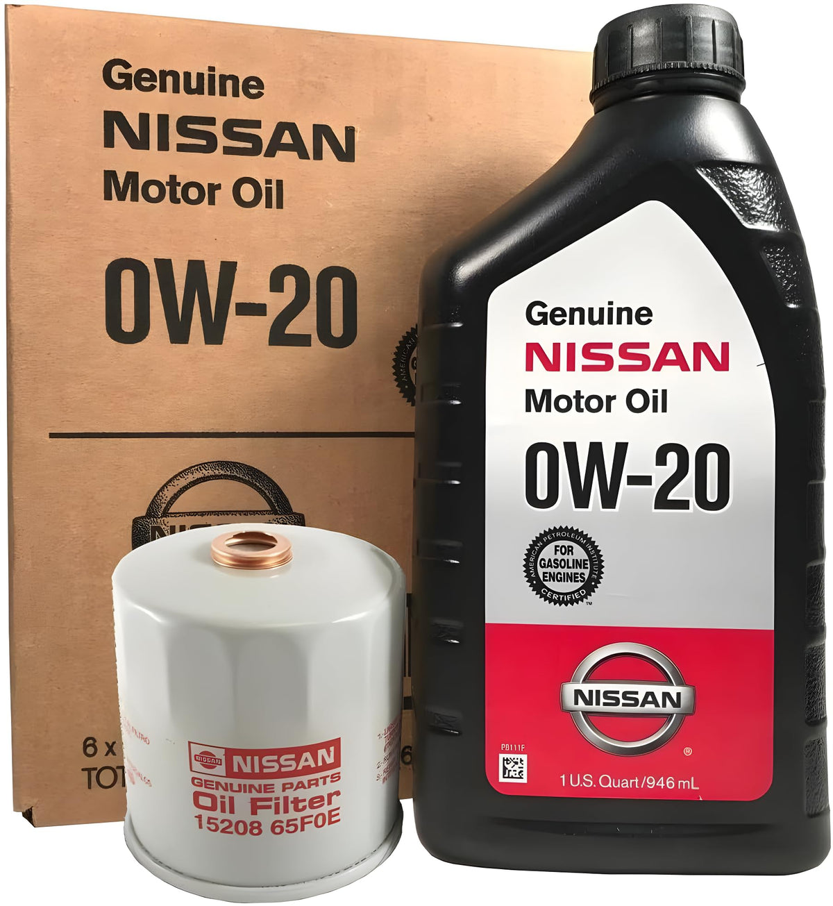 NISSAN oil change kit installed under hood, demonstrating correct parts and ease of service