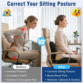 Nisuez on an office chair showing ergonomic fit and daily work comfort improvement