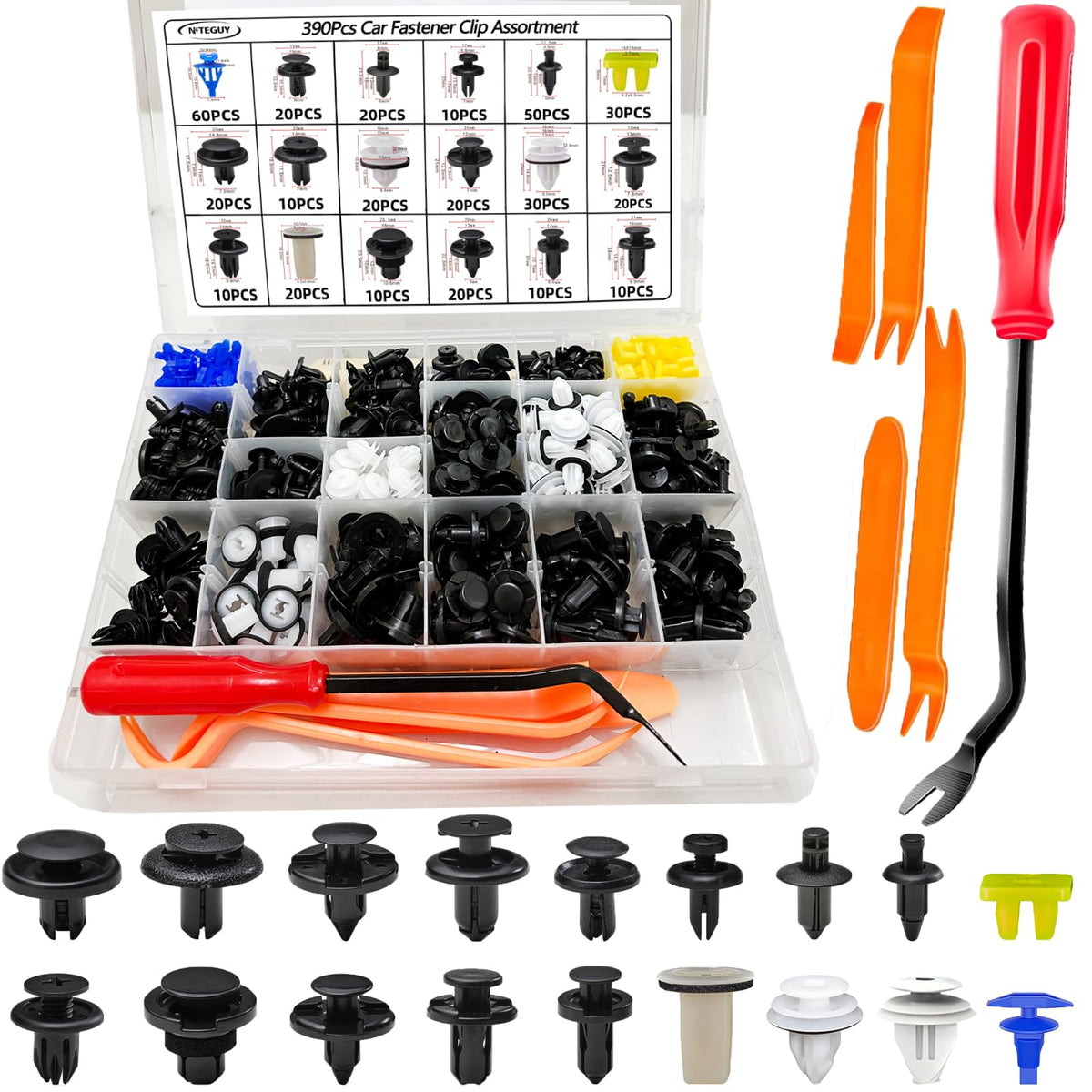 Niteguy front packaging showing kit contents and clear benefits