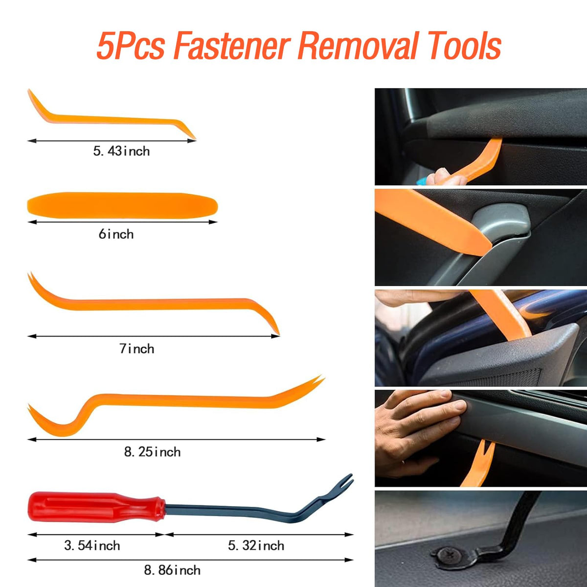 Niteguy trim removal tools laid out enabling damage-free removal