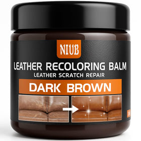 NIUB dark brown balm front packaging showing product and color consistency benefit