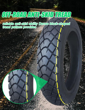 NiuJKun tire mounted on a mini dirt bike illustrating reliable on-bike fit