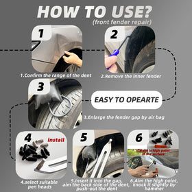 NIUVOCY air pump wedge inflated to gently open narrow gaps