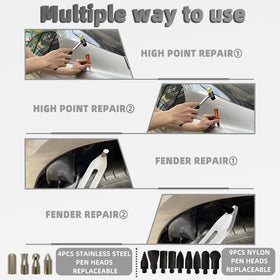 NIUVOCY nylon and steel tips arrangement for versatile dent repair