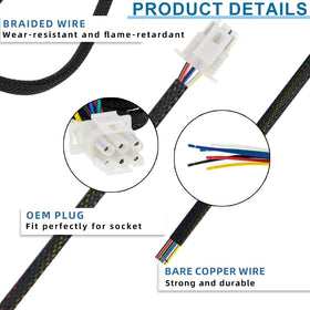 NJSBYL harness routed inside camper shell for tidy, protected cable runs