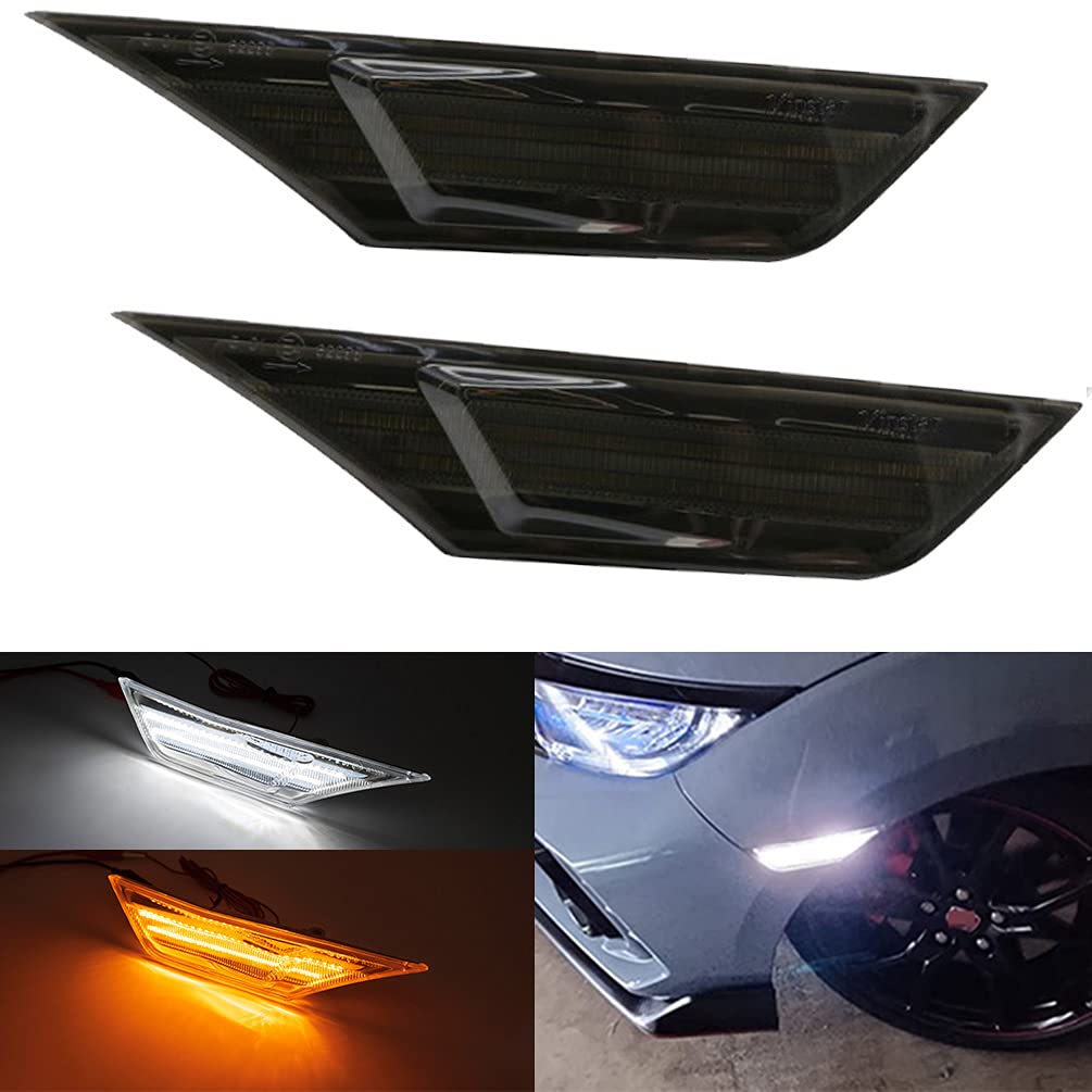 NJSBYL front view of side marker showing fitment and improved visibility