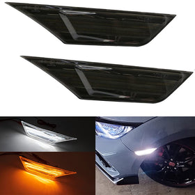 NJSBYL front view of side marker showing fitment and improved visibility