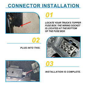 NJSBYL plugged into Leer TAG fuse box for clean factory-style connection