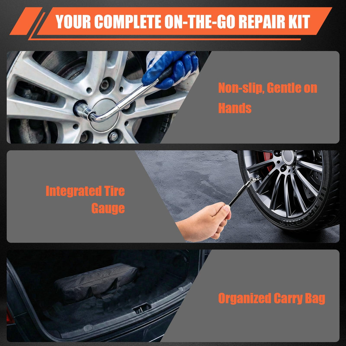 nkpyln lug wrench and sockets closeup showing compatible sizes for fast removal