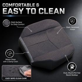 NLQR closeup of OEM-style cloth center panel for comfortable breathability