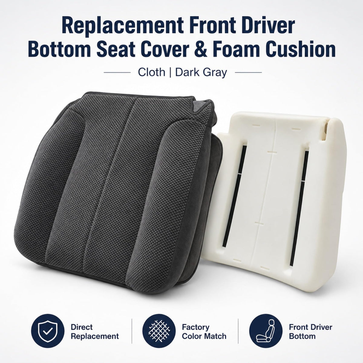 NLQR foam cushion closeup demonstrating supportive 1/2 inch padding benefit