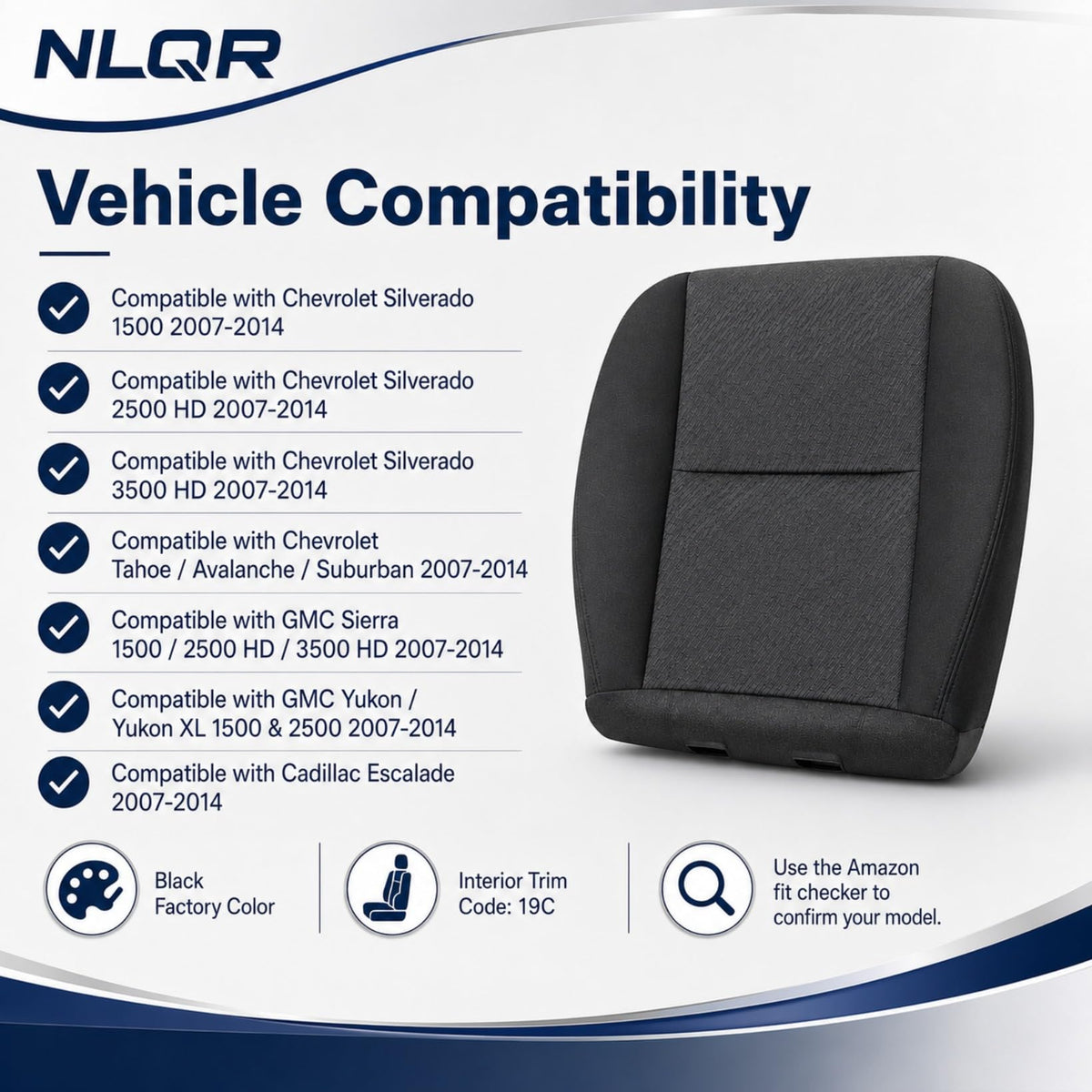 NLQR foam cushion profile showing contour for improved seating support