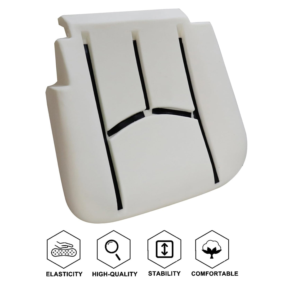 NLQR foam underside showing clip mounts for secure factory attachment