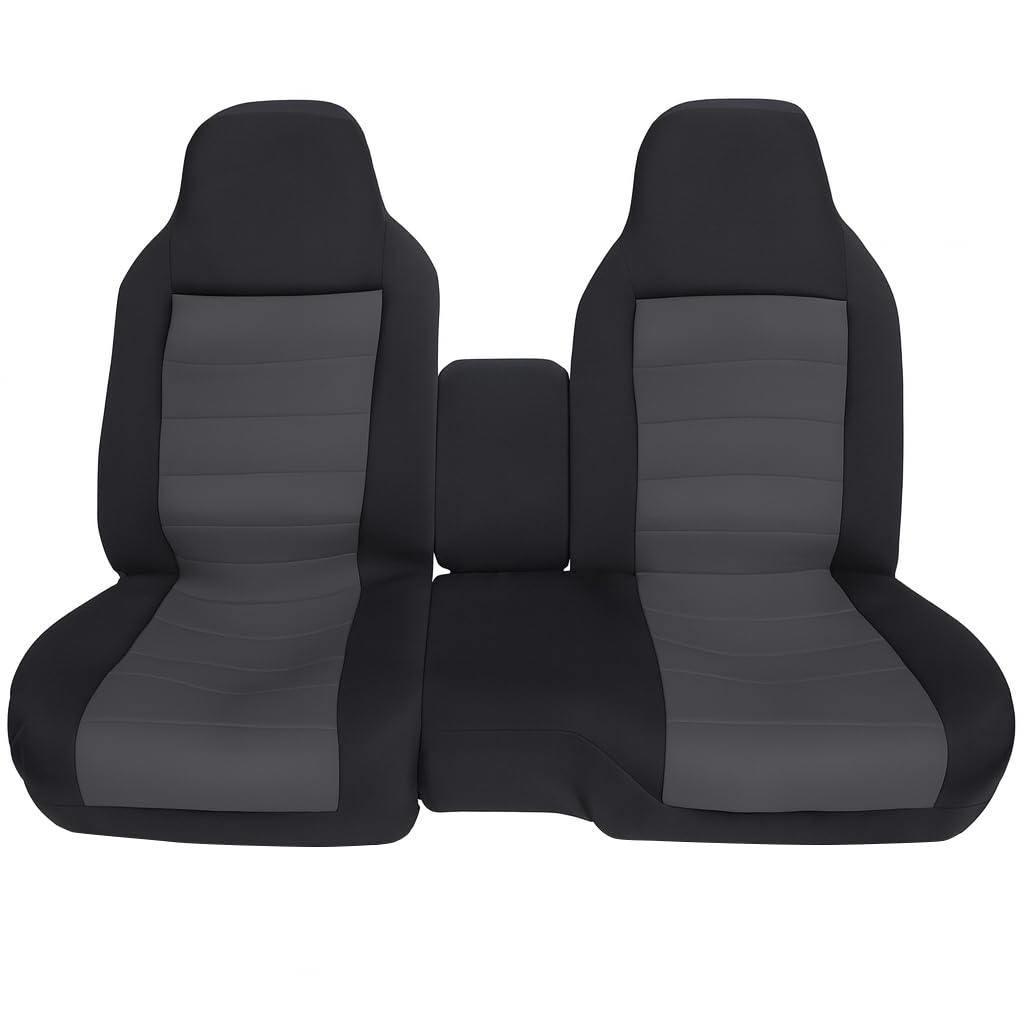 NLQR front view of 60/40 bench seat cover showing fit and protection