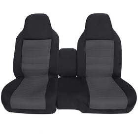 NLQR front view of 60/40 bench seat cover showing fit and protection