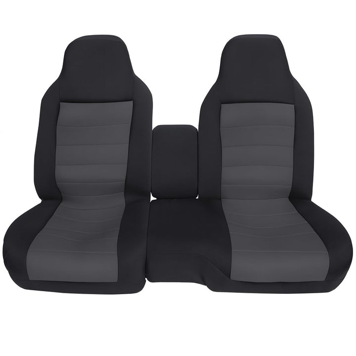 NLQR front view of 60/40 bench seat cover showing fit and protection
