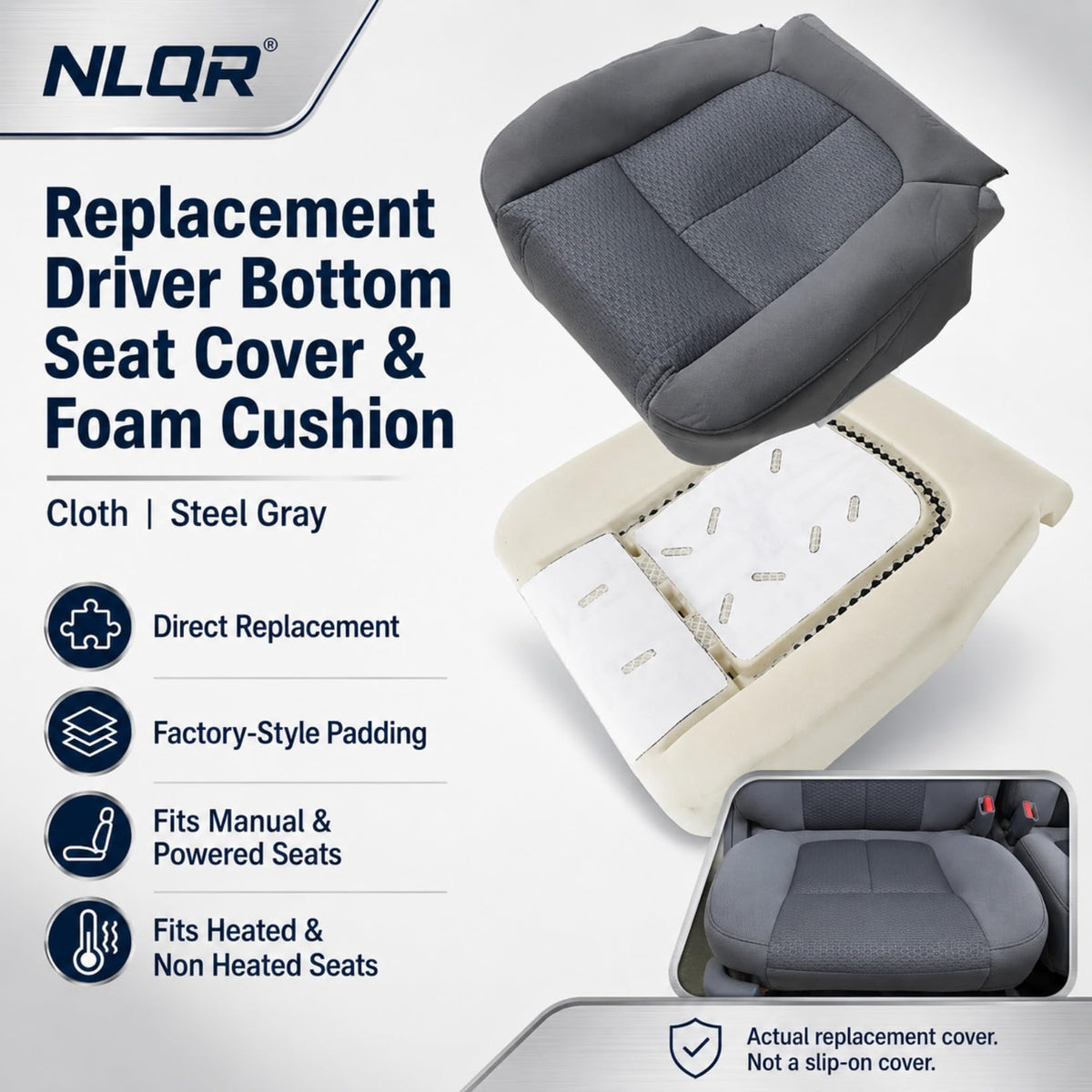 NLQR installed driver side seat demonstrating improved comfort and fit