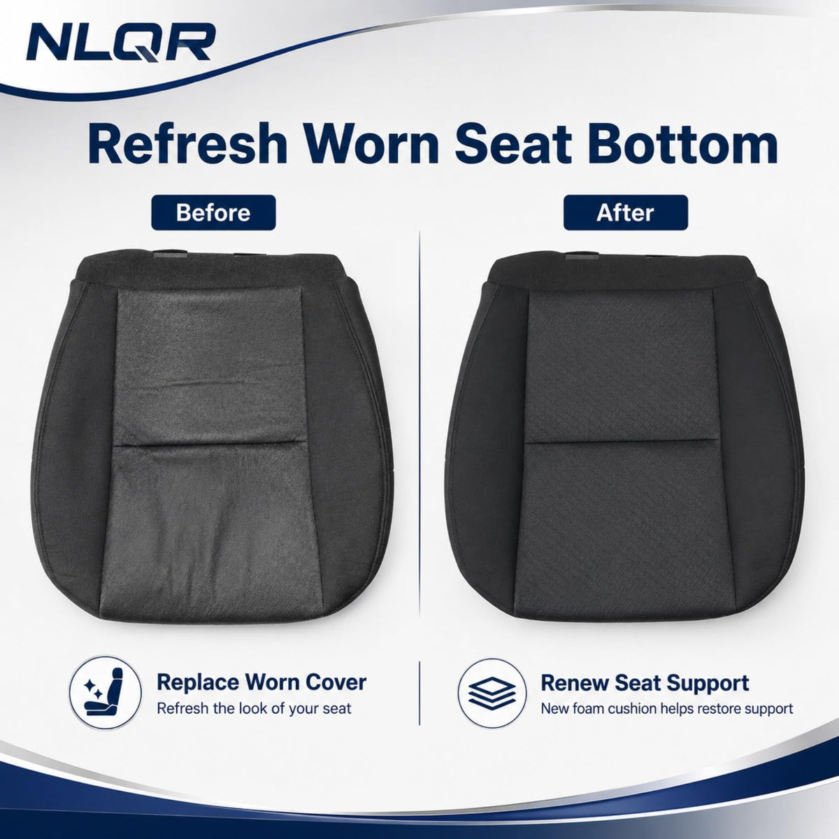 NLQR installed in vehicle front seat showing seamless OEM-like integration