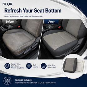 NLQR installed driver bottom seat in Dodge Ram for renewed comfort