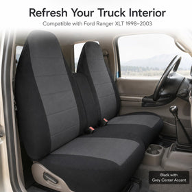 NLQR passenger side close stitching detail for long-lasting wear