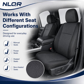 NLQR seat cover backside attachment showing easy install clips