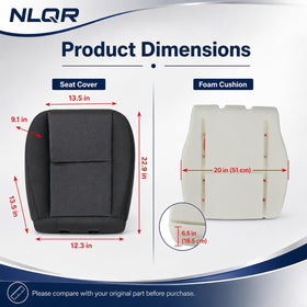 NLQR seat cover close-up stitching showing durable seams and longevity
