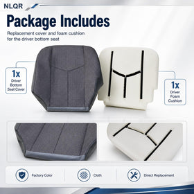 NLQR seat cover detail with vehicle door showing color match benefit