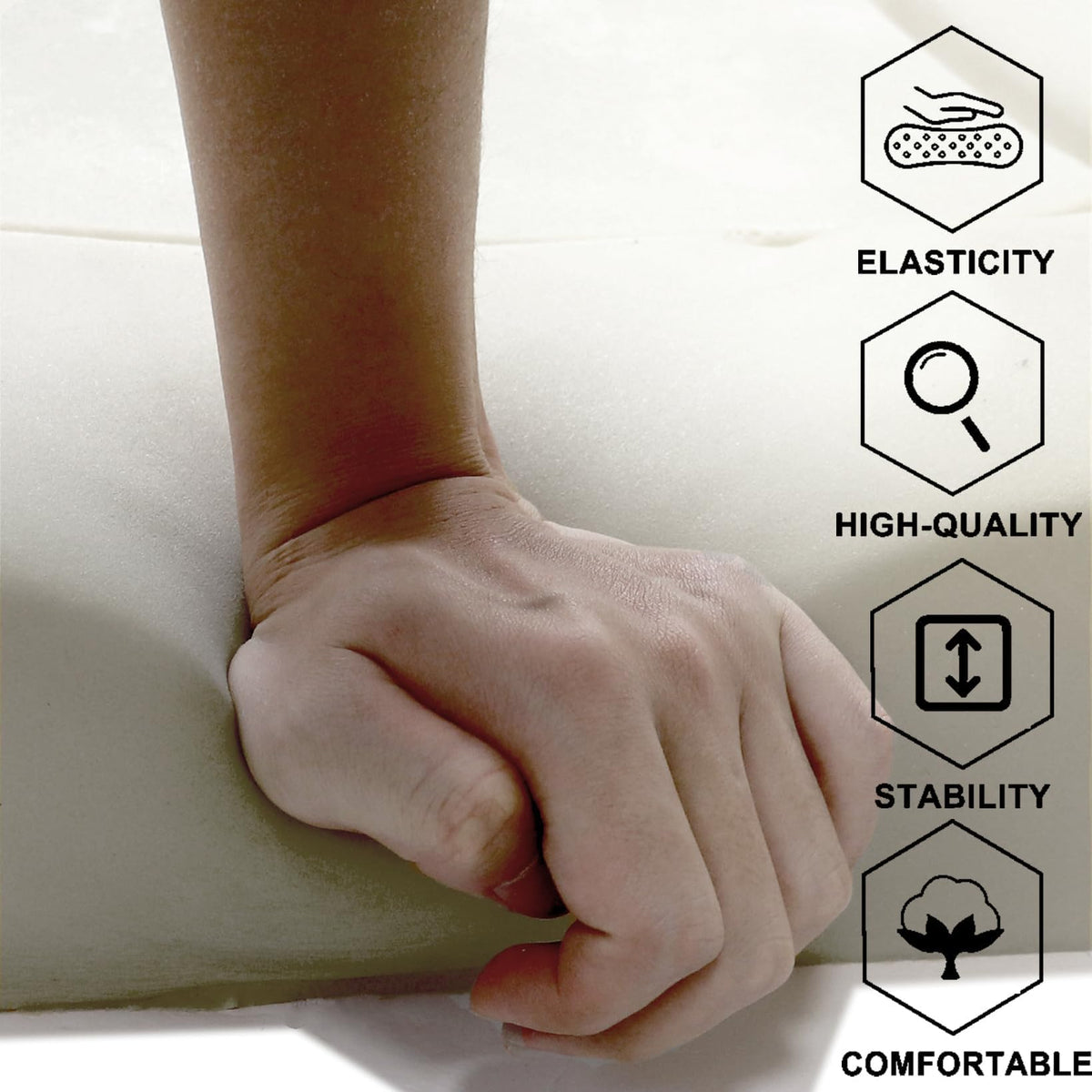 NLQR seat foam side profile displaying factory contour and edge support