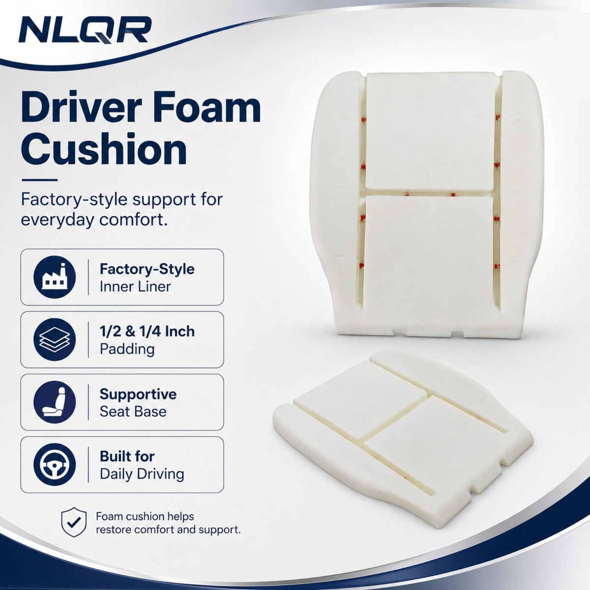 NLQR seat in use lifestyle driving showing renewed comfort on road